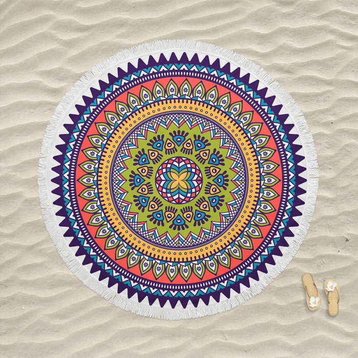 Mijölnir Toalla de playa Renkli Mandala Multicolor